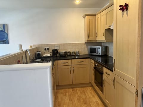 Apartment | Private kitchen | Fridge, microwave, oven, stovetop