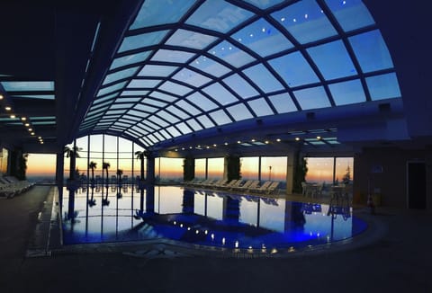 Indoor pool, open 8:30 AM to 10:00 PM, free cabanas, sun loungers