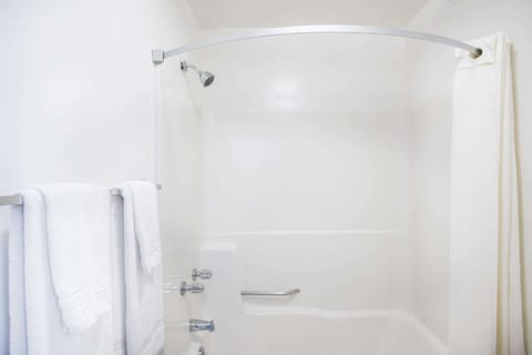 Eco-friendly toiletries, hair dryer, towels, soap