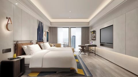 Premium bedding, down comforters, minibar, desk