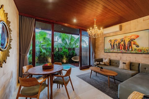 Family Villa, 2 Bedrooms, Balcony | Living area | 32-inch LED TV with satellite channels