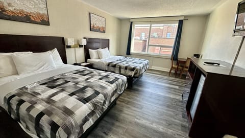 Double Room, 2 Queen Beds | Premium bedding, pillowtop beds, blackout drapes, iron/ironing board