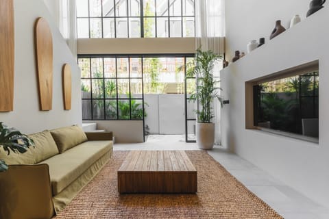 Deluxe Villa, 1 Bedroom, Non Smoking, Air conditioning | Living area | 65-inch Smart TV with digital channels