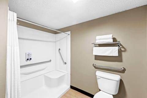 Room, 1 Queen Bed, Accessible, Non Smoking (Mobility, Roll-in Shower) | Accessible bathroom