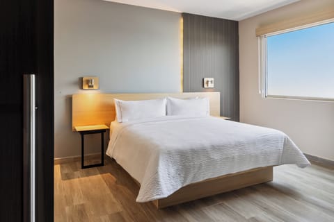 In-room safe, desk, laptop workspace, blackout drapes