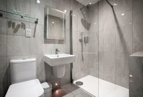 Classic Room | Bathroom | Shower, hair dryer, towels, soap