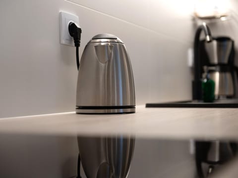 Apartment | Private kitchen | Electric kettle, highchair