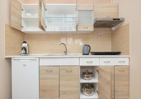 Apartment | Private kitchen | Electric kettle, toaster, highchair
