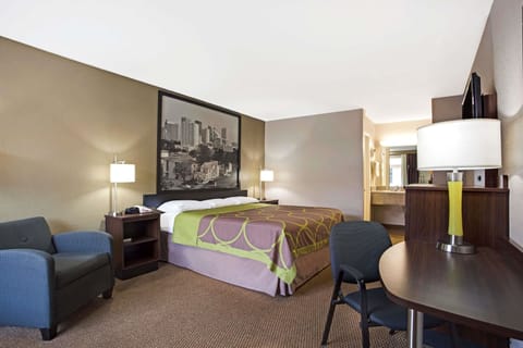 Desk, free WiFi, bed sheets