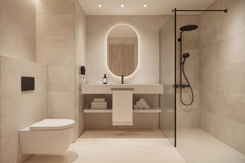 Free toiletries, hair dryer, towels