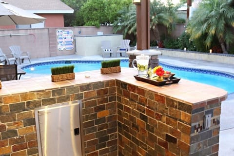 Outdoor pool, a heated pool