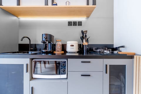 Family Villa, 2 Bedrooms, Private Pool | Private kitchenette | Full-size fridge, microwave, stovetop, coffee/tea maker