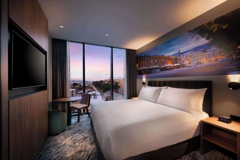 In-room safe, laptop workspace, blackout drapes, soundproofing