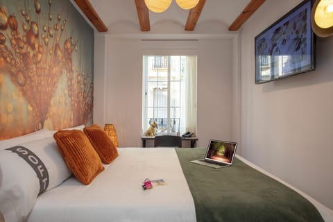 Individually decorated, laptop workspace, free WiFi