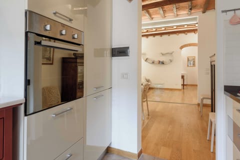 Deluxe Apartment, Balcony | Private kitchen | Fridge, stovetop