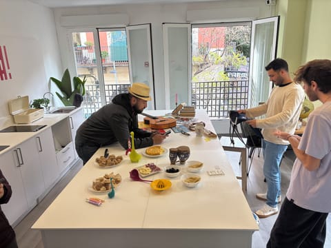 Shared fridge, microwave