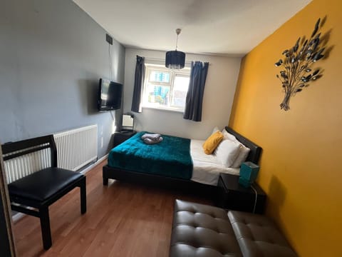 Individually decorated, individually furnished, desk, laptop workspace