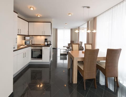 Apartment | Private kitchen | Electric kettle, toaster, highchair