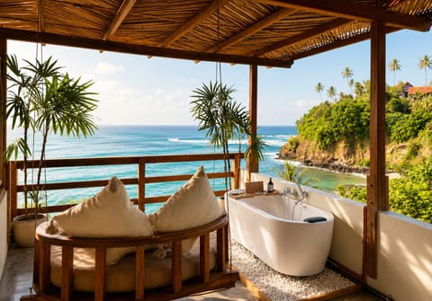 Romantic Room, Ocean View, Beachfront | Individually decorated, individually furnished, desk, laptop workspace
