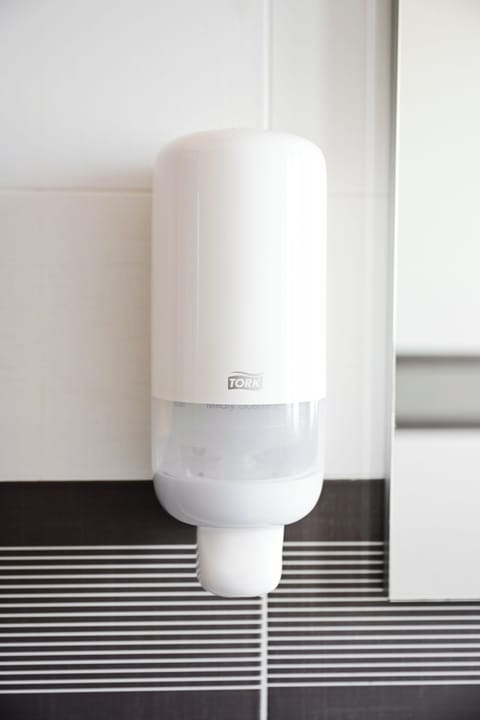 Shower, free toiletries, hair dryer, bidet