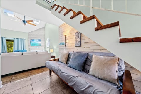 Signature Condo, 2 Bedrooms, Balcony, Garden View | Living room | 55-inch flat-screen TV with cable channels, fireplace, DVD player