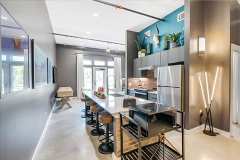 Premium Suite, 2 Queen Beds | Private kitchen | Full-size fridge, microwave, oven, stovetop