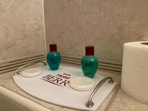 Shower, free toiletries, hair dryer, bathrobes