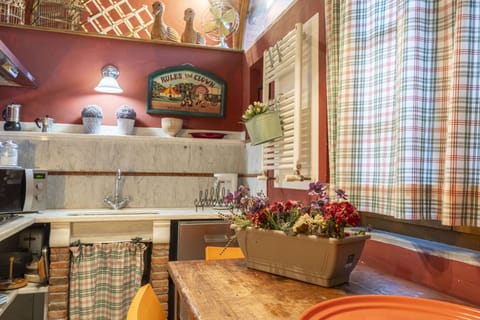 Apartment, Hill View | Private kitchen | Full-size fridge, microwave, oven, stovetop