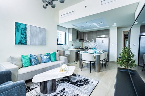 Deluxe Apartment | Living area | Smart TV, Netflix, streaming services
