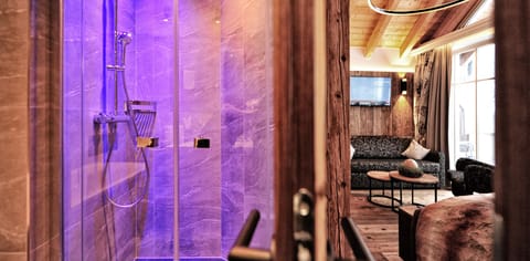 Hair dryer, slippers, towels, soap