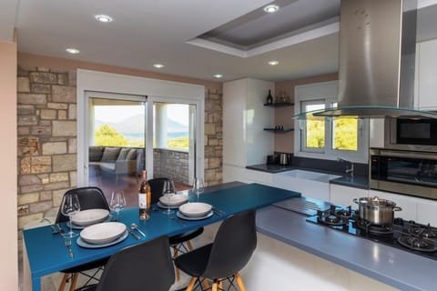 Villa | Private kitchen | Fridge, microwave, oven, stovetop