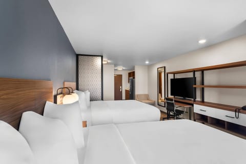 Suite, 2 Queen Beds, Non Smoking | Desk, laptop workspace, blackout drapes, free WiFi