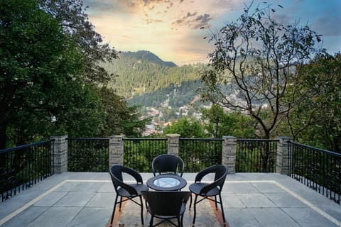 Outdoor banquet area