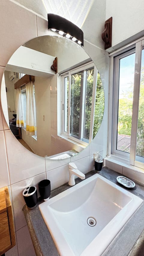 Shower, towels, soap, shampoo