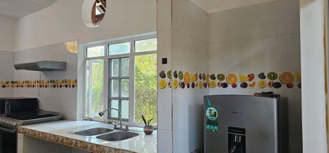 Family House, Garden View | Private kitchen | Fridge, microwave, stovetop, cookware/dishes/utensils