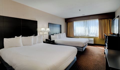 Standard Room, 2 Double Beds | Desk, blackout drapes, iron/ironing board, free WiFi