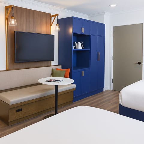 Deluxe Room, 2 Queen Beds, Non Smoking | Desk, laptop workspace, free WiFi, bed sheets