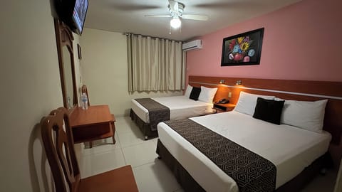 Double Room | Hypo-allergenic bedding available, down comforters, desk
