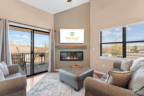 Condo, Multiple Beds, Fireplace (Branson Blessing) | Living area | 42-inch flat-screen TV with digital channels, fireplace