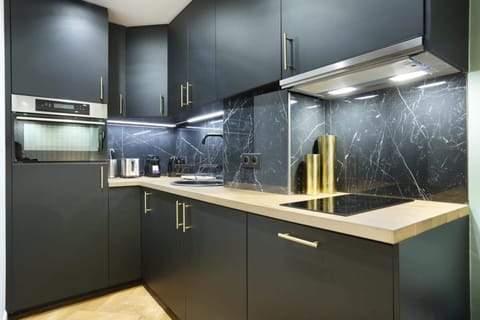 Apartment | Private kitchen | Fridge, microwave, stovetop, dishwasher