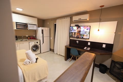 Studio Suite | Premium bedding, desk, laptop workspace, blackout drapes