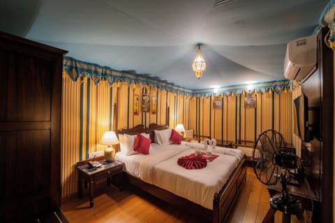 Luxury Tent, Balcony, Pool View | 1 bedroom, desk, laptop workspace, free WiFi