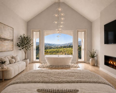 Haven Penthouse Suite, 1 Bedroom, Non Smoking, Vineyard View | 1 bedroom, premium bedding, down comforters, pillowtop beds
