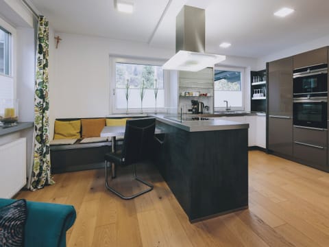 Superior Chalet, Mountain View | Private kitchen | Electric kettle, toaster, highchair