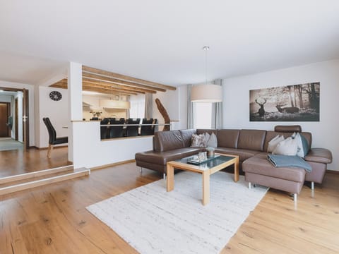 Deluxe Chalet, Mountain View | Living area | Flat-screen TV, video-game console