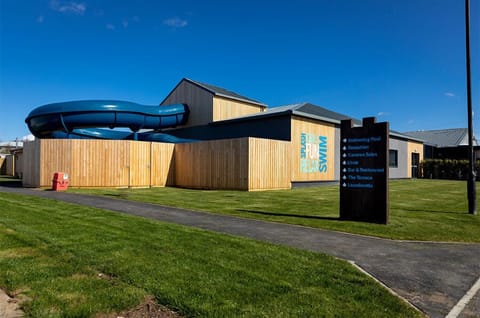 Indoor pool, open 11:00 AM to 6:00 PM, lifeguards on site