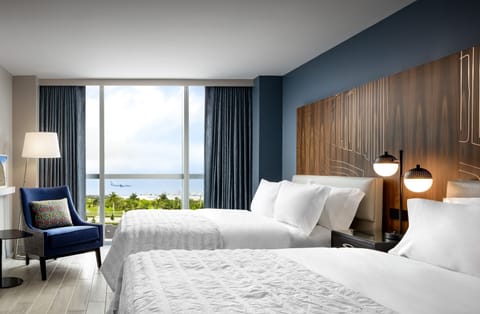 Premium bedding, pillowtop beds, in-room safe, desk