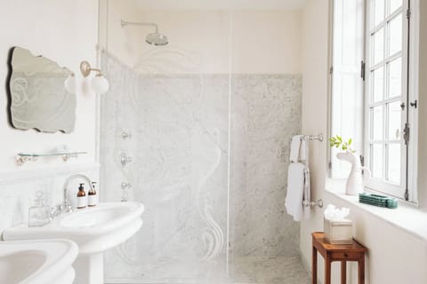 Hair dryer, bathrobes, slippers, towels