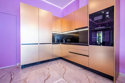 Luxury Villa, Private Pool, Sea View | Private kitchen | Full-size fridge, microwave, oven, stovetop