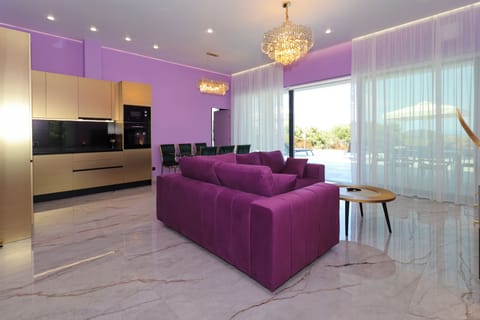 Luxury Villa, Private Pool, Sea View | Living area